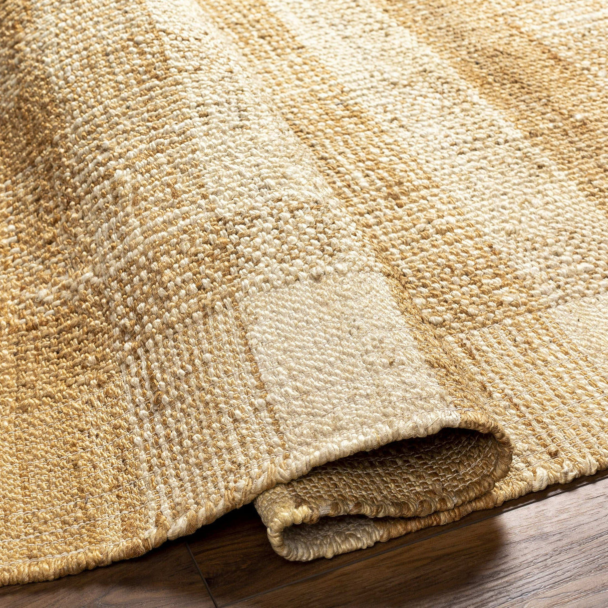 Natural Fiber Hemp Rug, Handwoven Hemp Jute