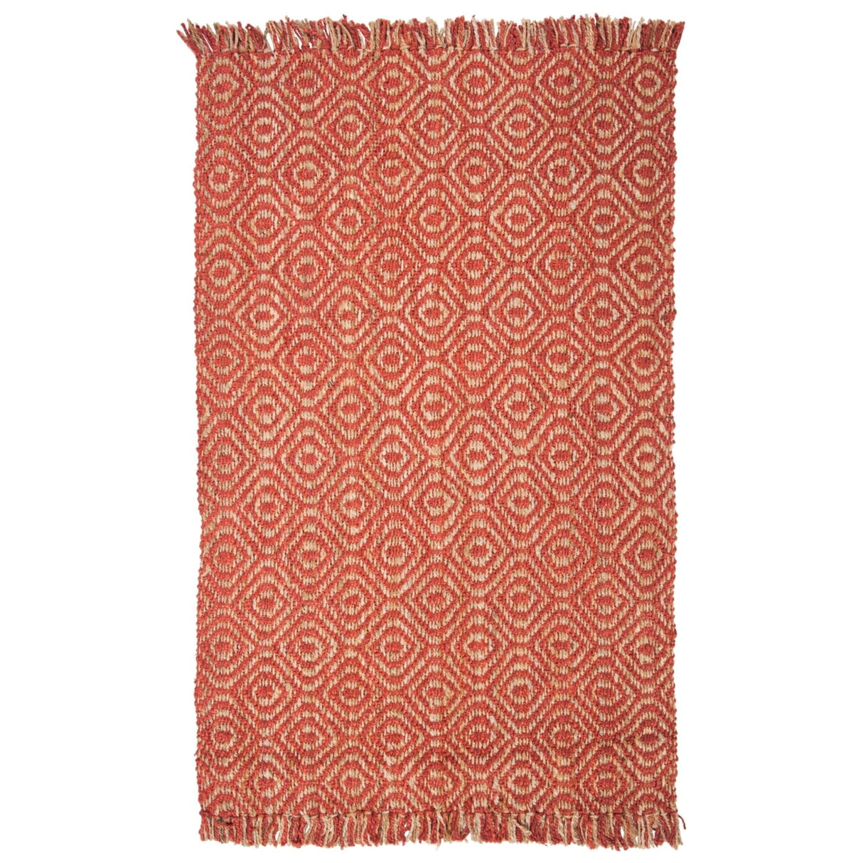 Natural Fiber Linden Geometric Jute Area Rug