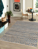 Hand Woven Cotton-Jute Rug, Sustainable Home Décor Rug