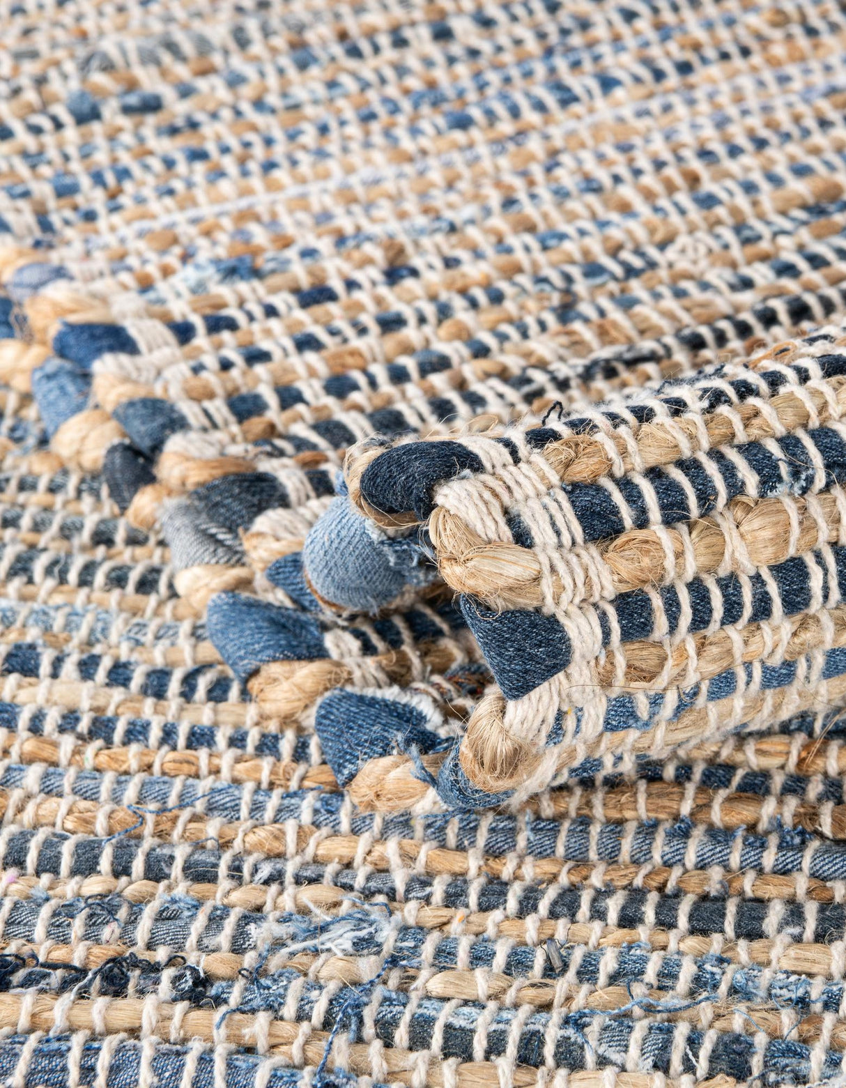 Hand Woven Chindi Jute Rug, Natural Jute Rugs