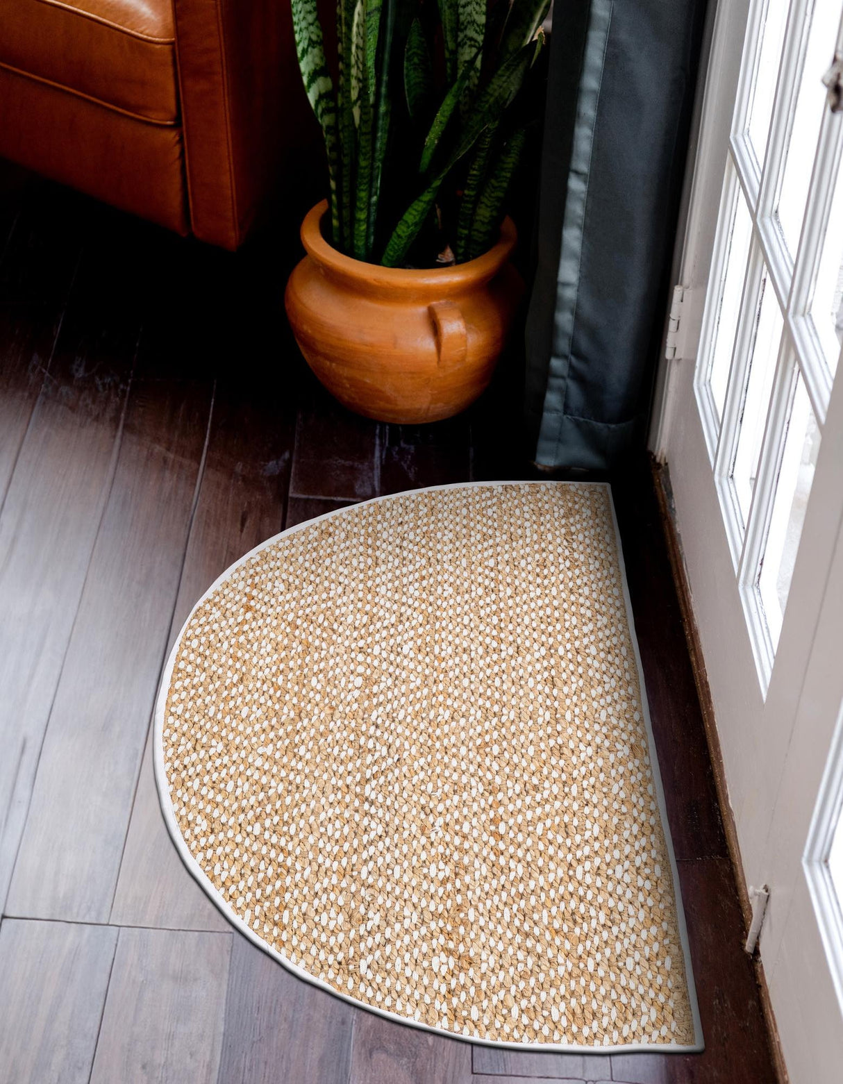 Hand Woven Braided Jute Hearth Rug