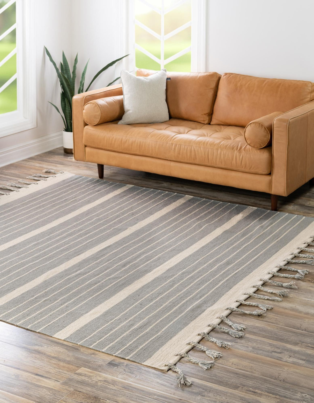 Hand Woven Chindi Cotton Rug, Natural Fiber Rugs