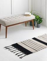 Hand Woven Chindi Cotton Rug, Natural Fiber Rugs