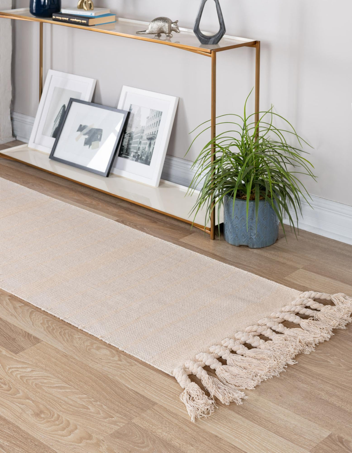 Hand Woven Chindi Cotton Rug, Natural Fiber Rugs