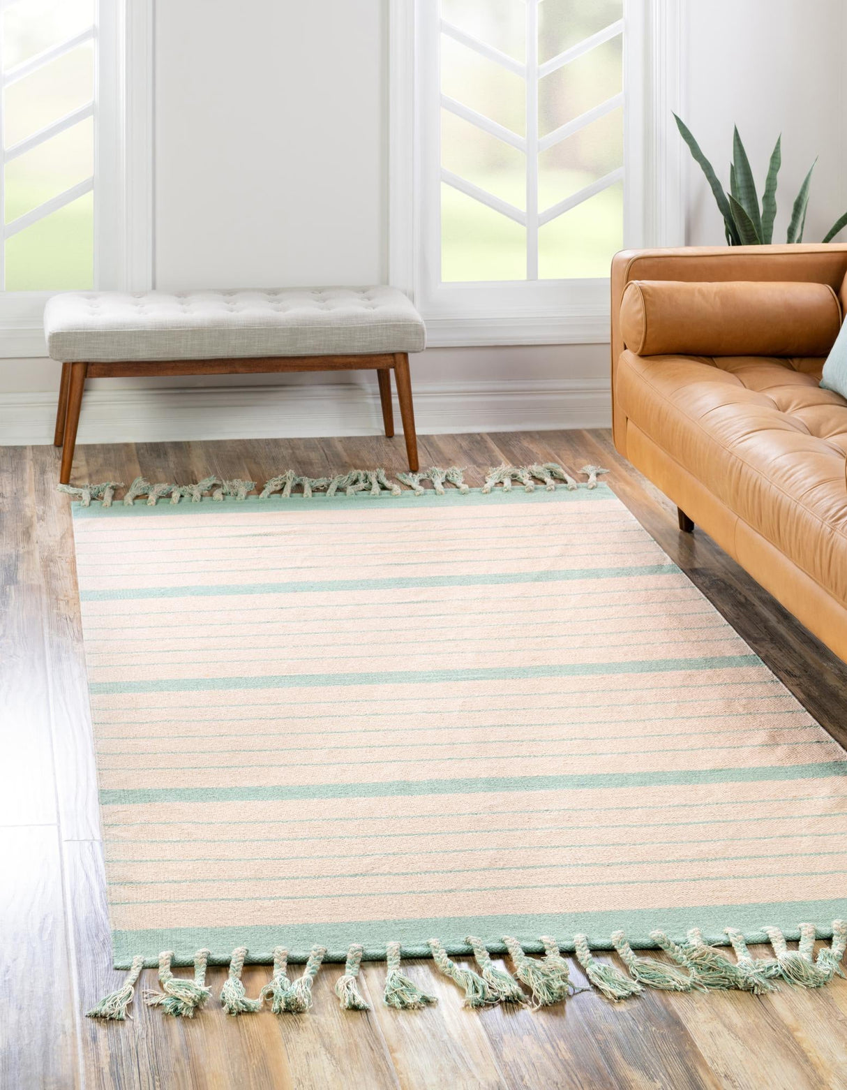 Hand Woven Chindi Cotton Rug, Natural Fiber Rugs