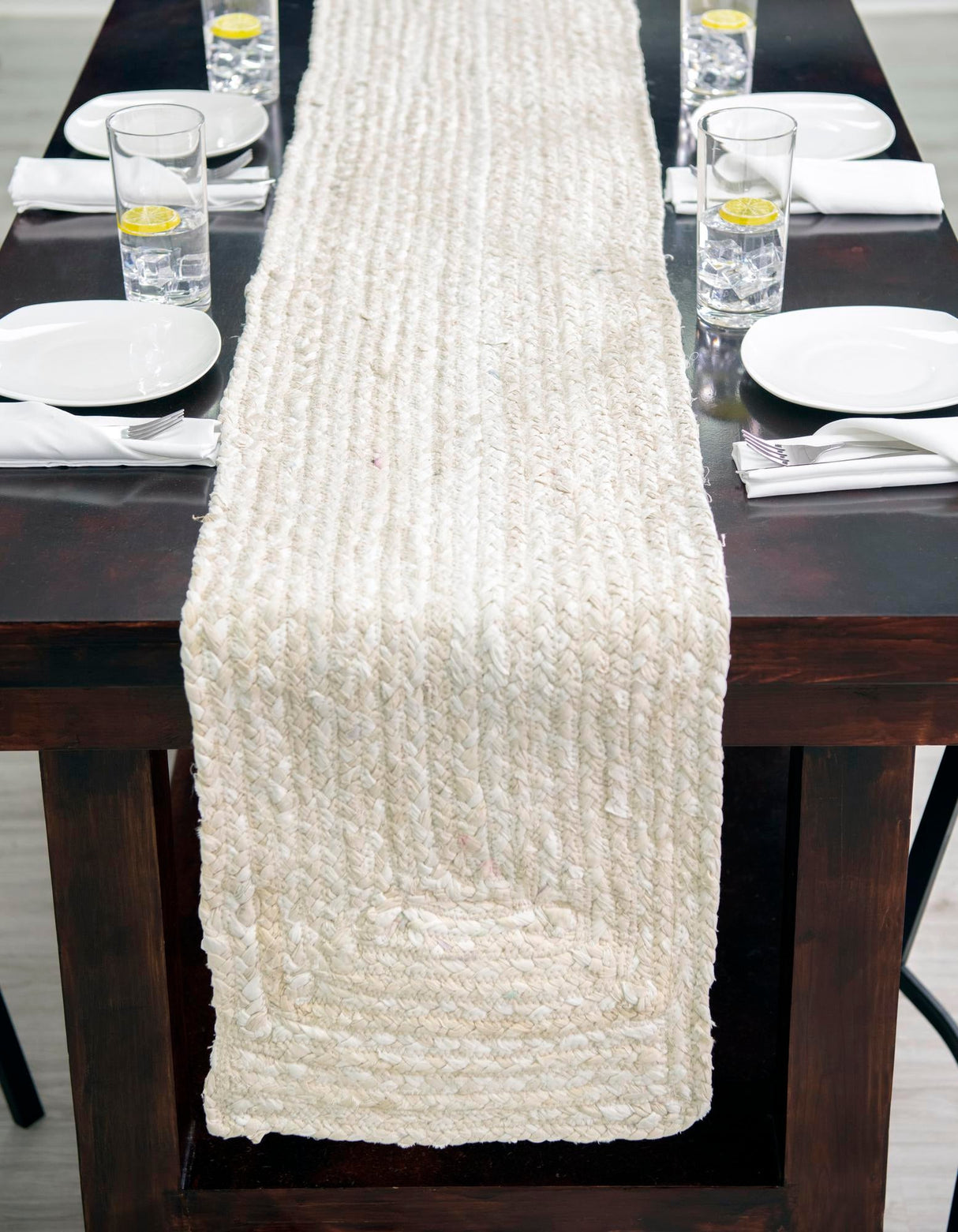 Braided Chindi Table Runner Rug