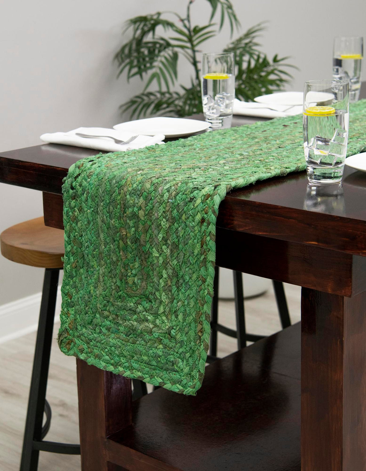 Braided Chindi Table Runner Rug