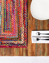 Braided Chindi Table Runner Rug