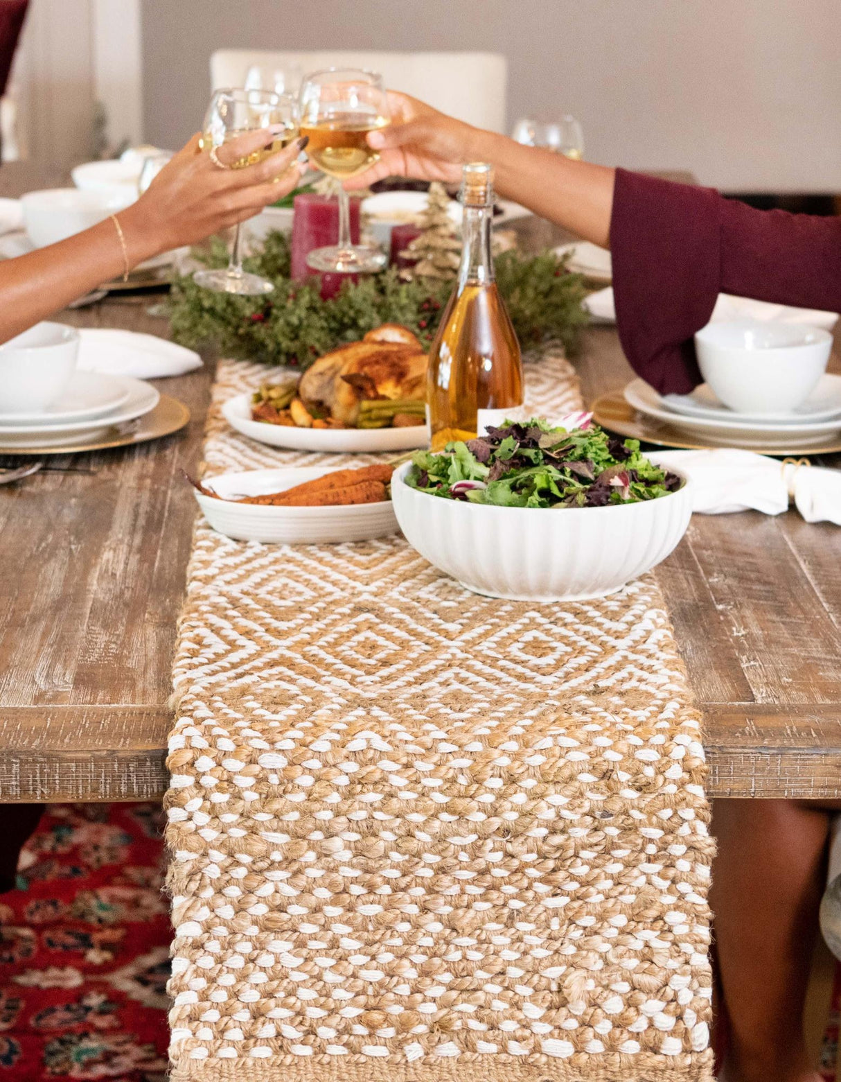 Hand Woven Braided Jute Table Runner