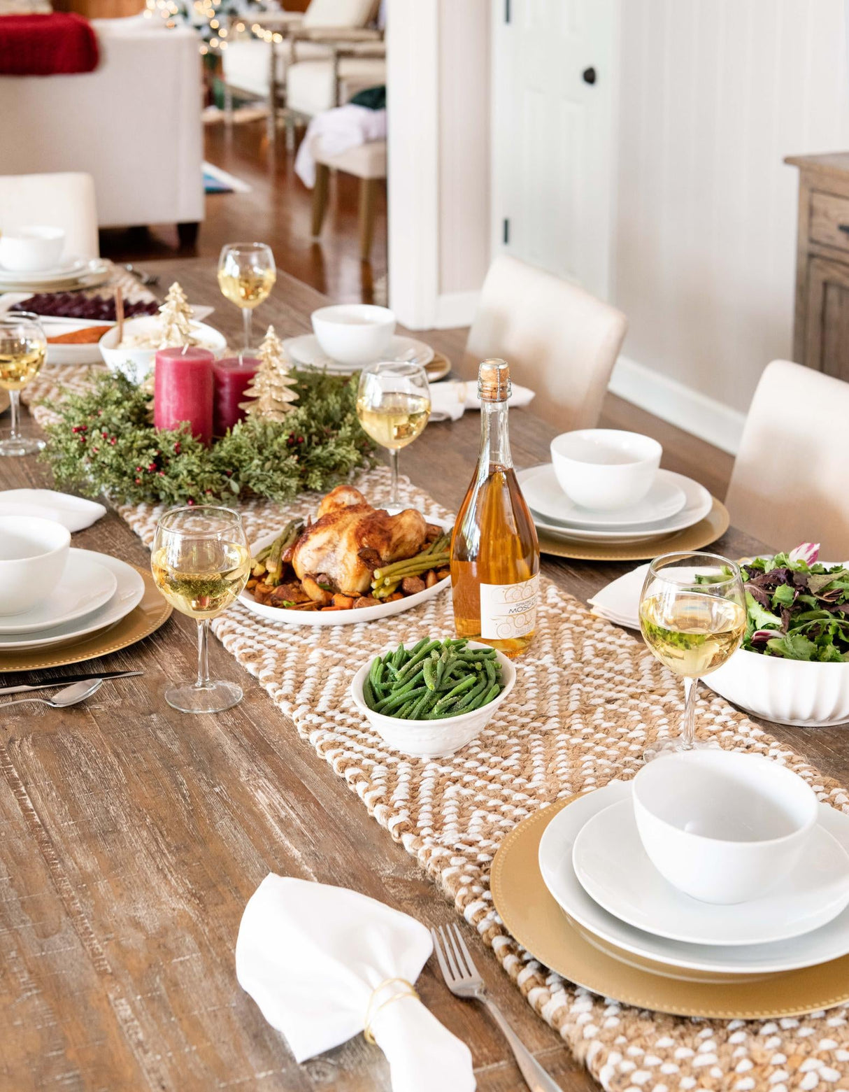 Hand Woven Braided Jute Table Runner