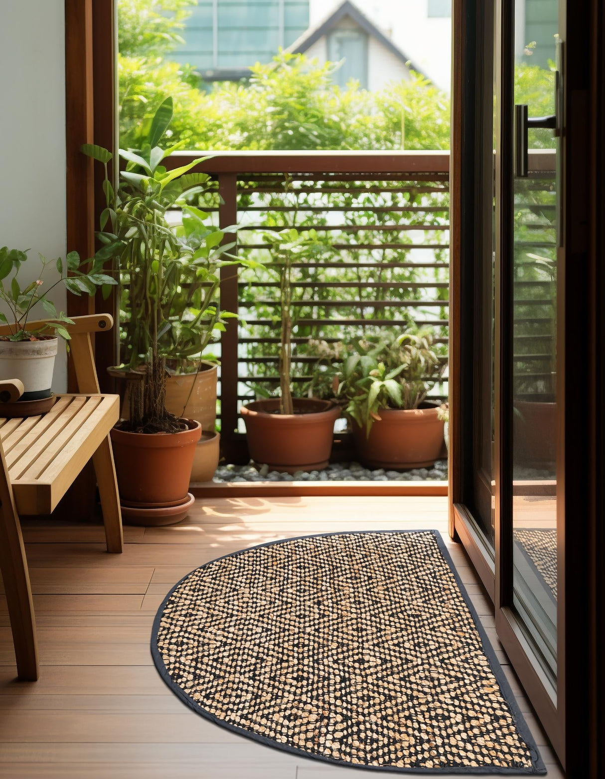 Hand Woven Braided Jute Hearth Rug