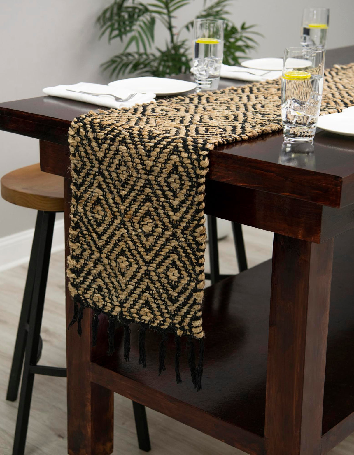 Hand Woven Braided Jute Table Runner