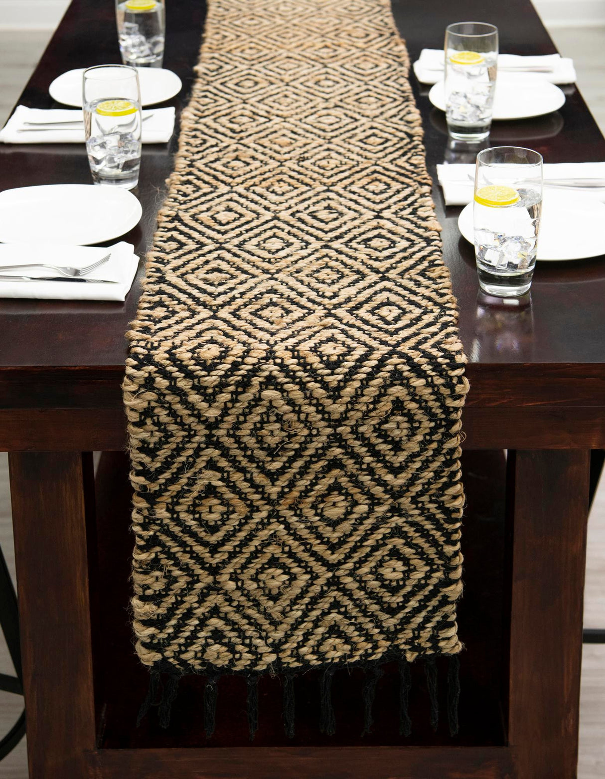 Hand Woven Braided Jute Table Runner