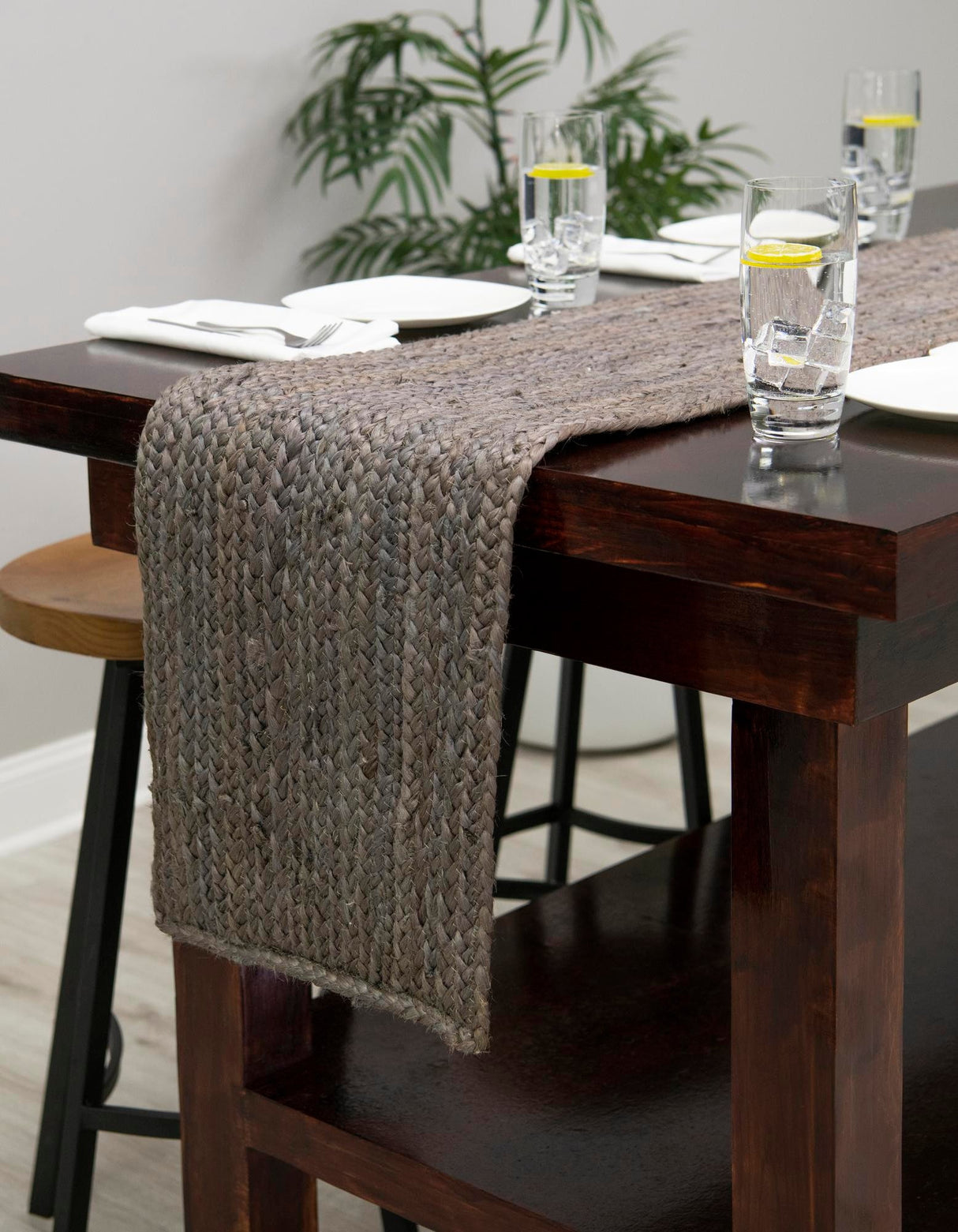 Hand Braided Jute Table Runner Rug