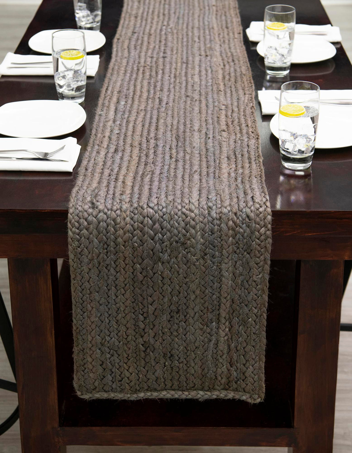 Hand Braided Jute Table Runner Rug