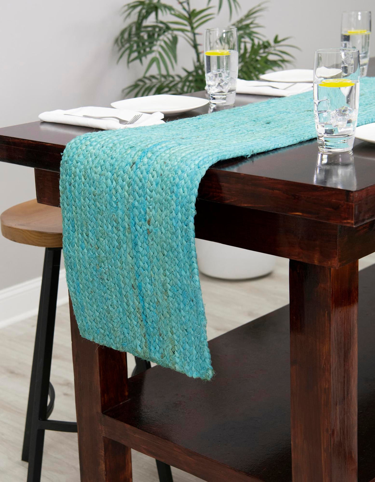 Hand Braided Jute Table Runner Rug