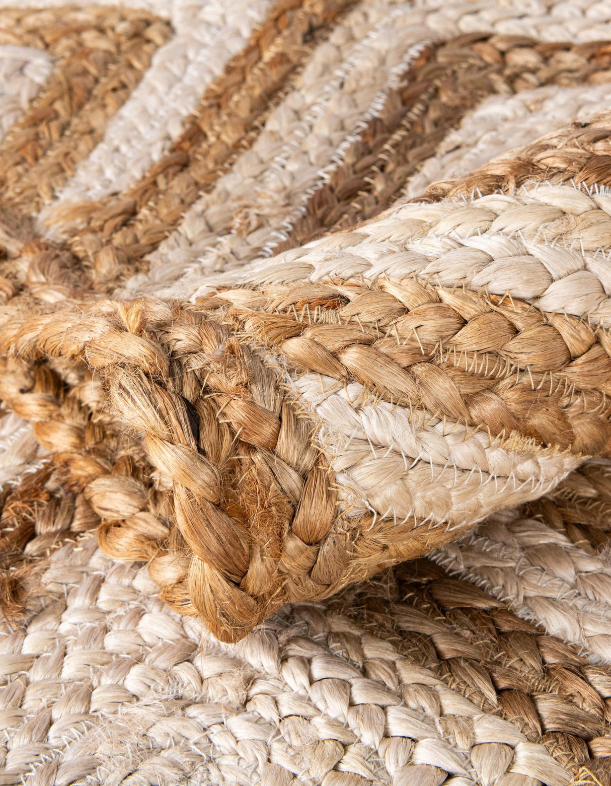 Handwoven denim cotton and jute hearth rug,Hand Braided Jute Table Runner Rug