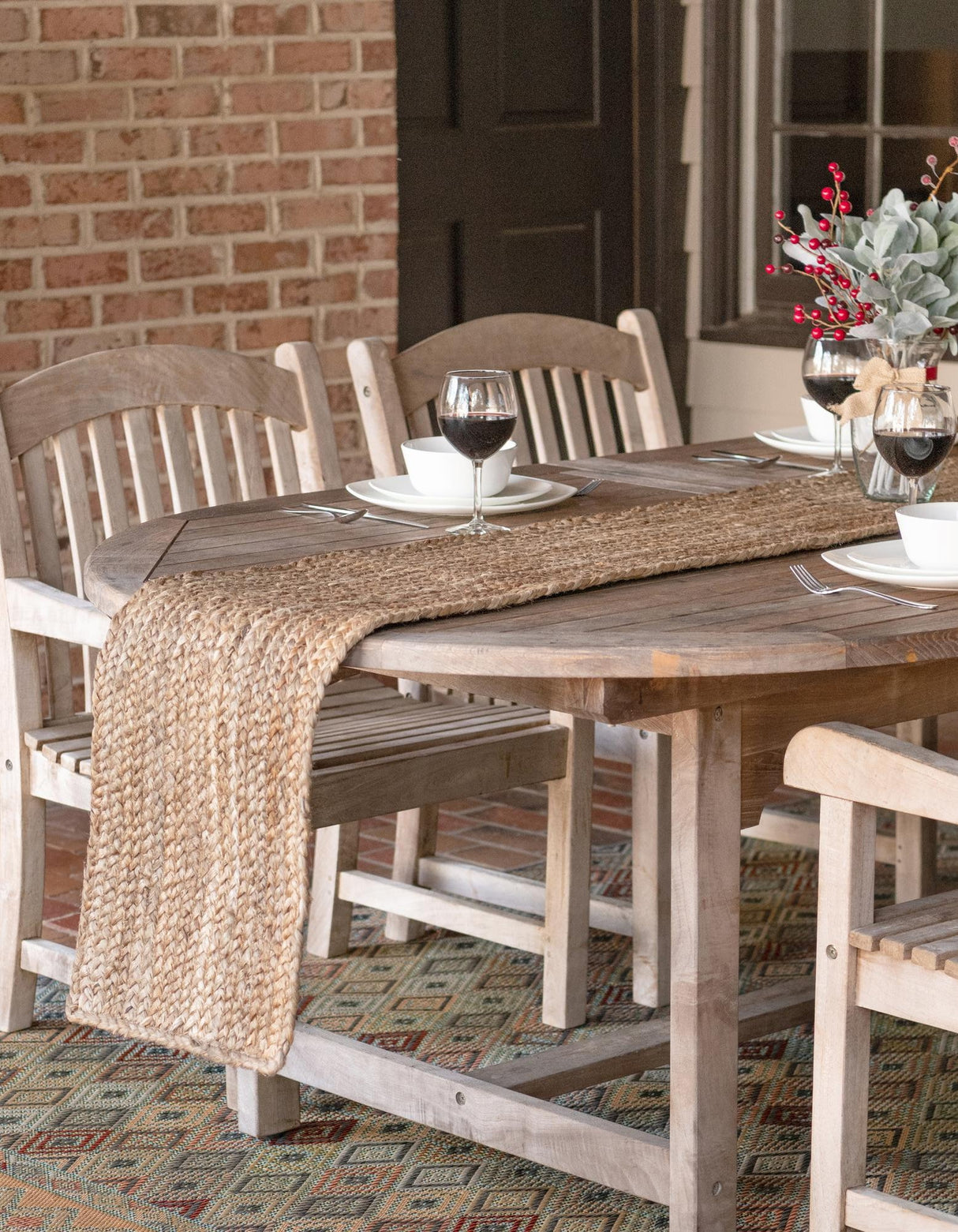 Hand Braided Jute Table Runner Rug