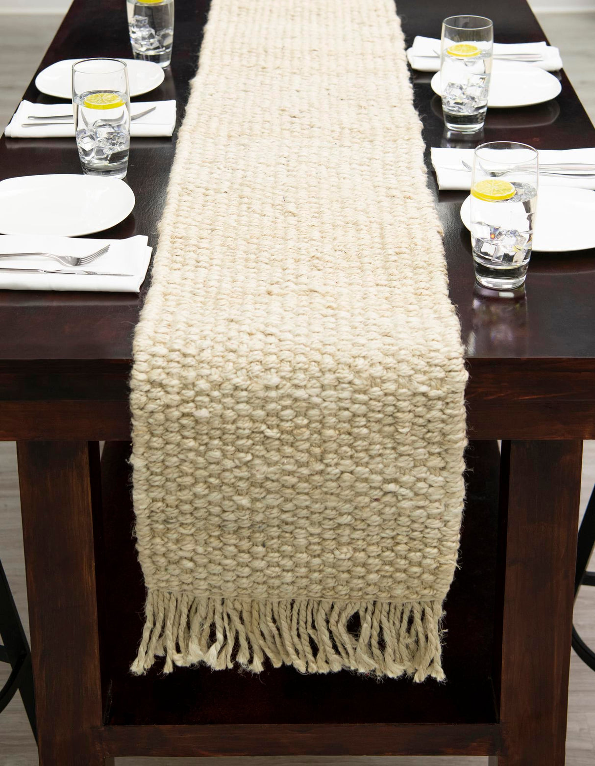 Hand Woven Chunky Jute Table Runner Rug