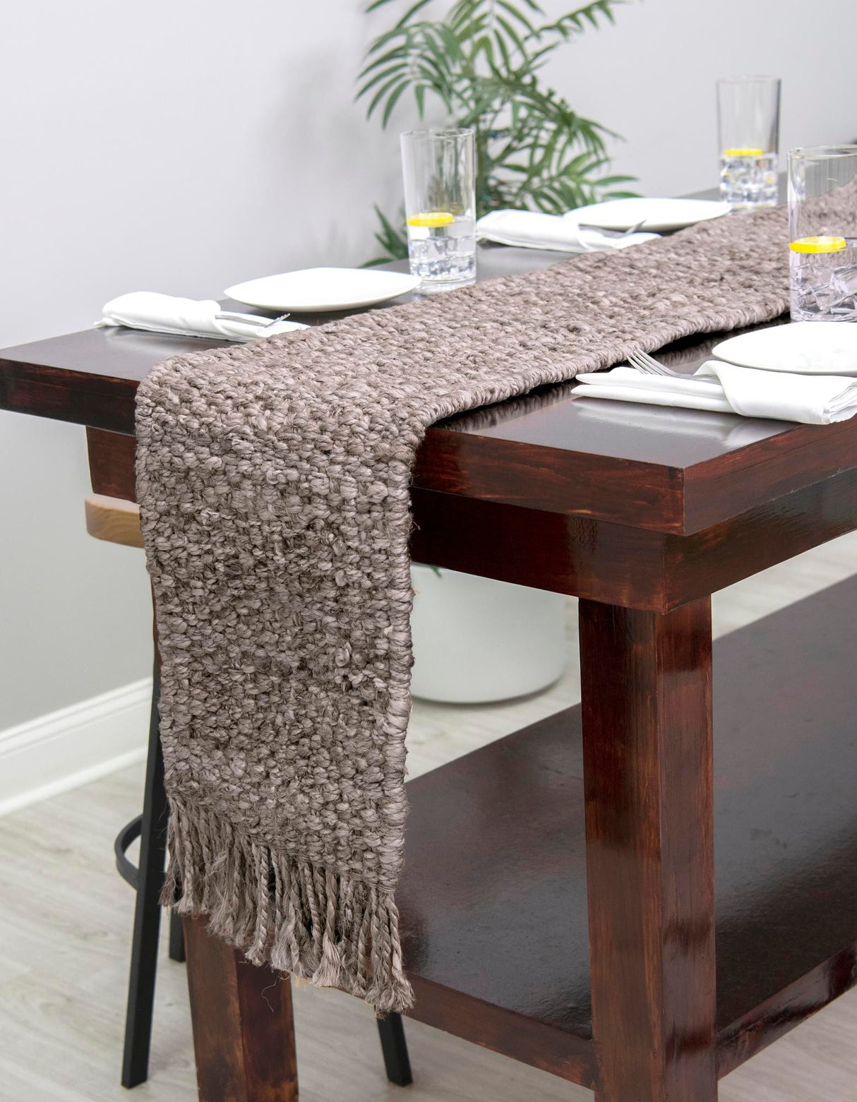 Hand Woven Chunky Jute Table Runner Rug