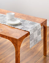 Hand Woven Chindi Ivory Cotton Table Runner