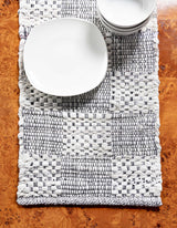 Hand Woven Chindi Ivory Cotton Table Runner