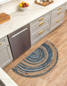 Hand Braided Chindi Hearth Rug,Natural fiber denim and Cotton rug