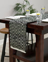 Hand Woven Chindi Chevron Table Runner Rug