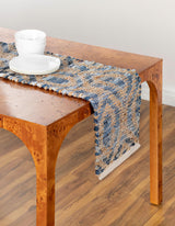 Hand Woven Chindi Jute & Denim Cotton Table Runner Rug