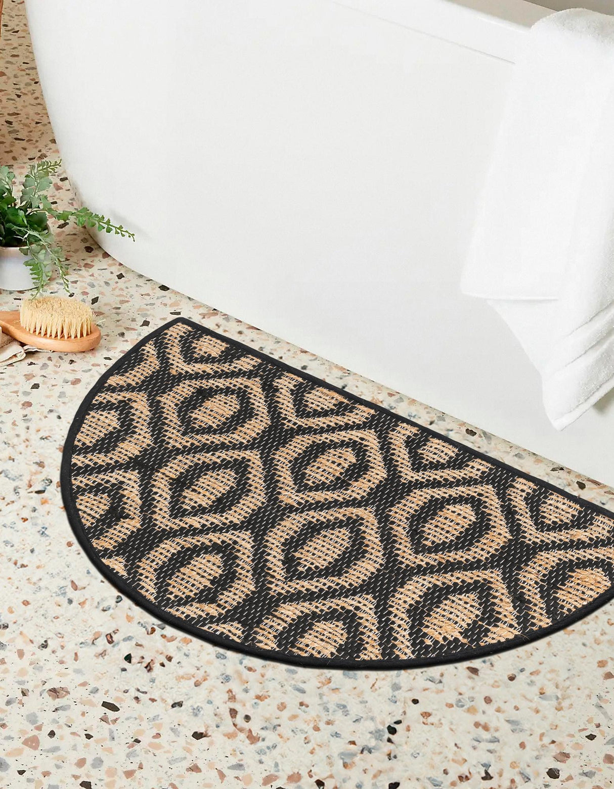 Hand Woven Chindi Jute Hearth Rug for Living Room