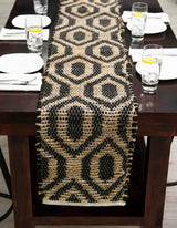 Hand Woven Chindi Jute & Denim Cotton Table Runner Rug