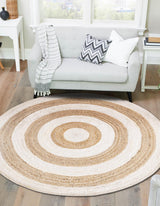 Hand Braided Jute Rug, Natural Fiber Rug from India