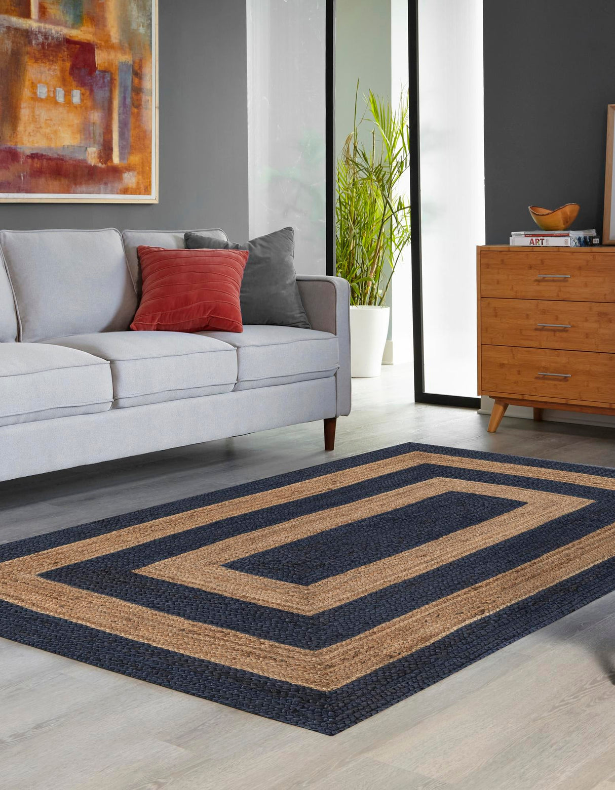 Hand Braided Jute Rug, Natural Fiber Rug from India