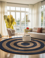 Hand Braided Jute Rug, Natural Fiber Rug from India