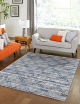 Eco-Friendly Denim Cotton Rugs, Hand Woven Chindi Cotton Rug