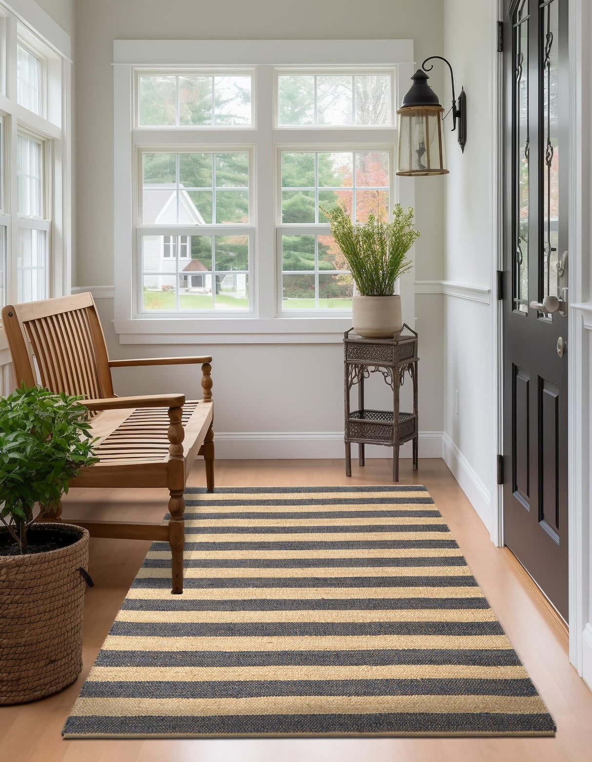 Hand Braided Jute Rug, Boho Hemp Jute Rugs