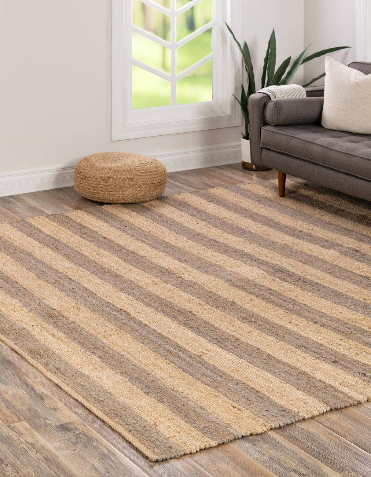 Hand Braided Jute Rug, Boho Hemp Jute Rugs