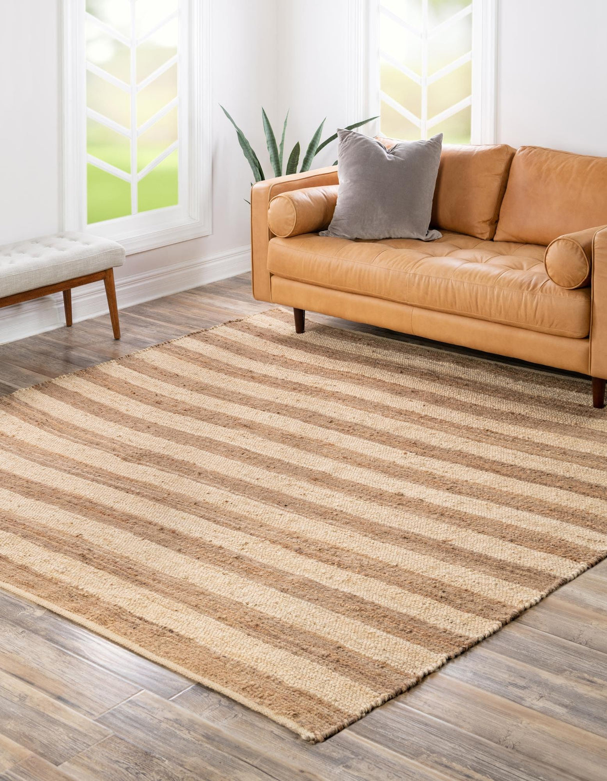 Hand Braided Jute Rug, Boho Hemp Jute Rugs