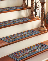 0' 9 x 2' 6 Hand Braided Chindi Stair Rug