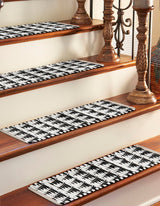 0' 9 x 2' 6 Hand Woven Chindi Jute Stair Rug, Braided Jute Stair Tread rug