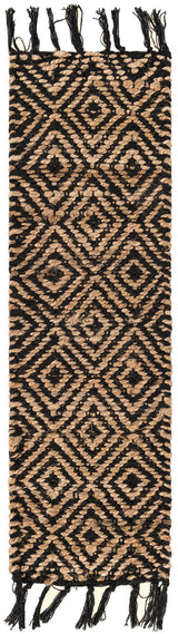 0' 9 x 2' 6 Hand Woven Braided Jute Stair Rug, Woven Jute Stair Tread Rug