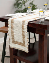 Hand Woven Chindi Jute Table Runner Rug