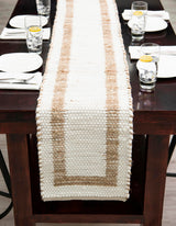 Hand Woven Chindi Jute Table Runner Rug