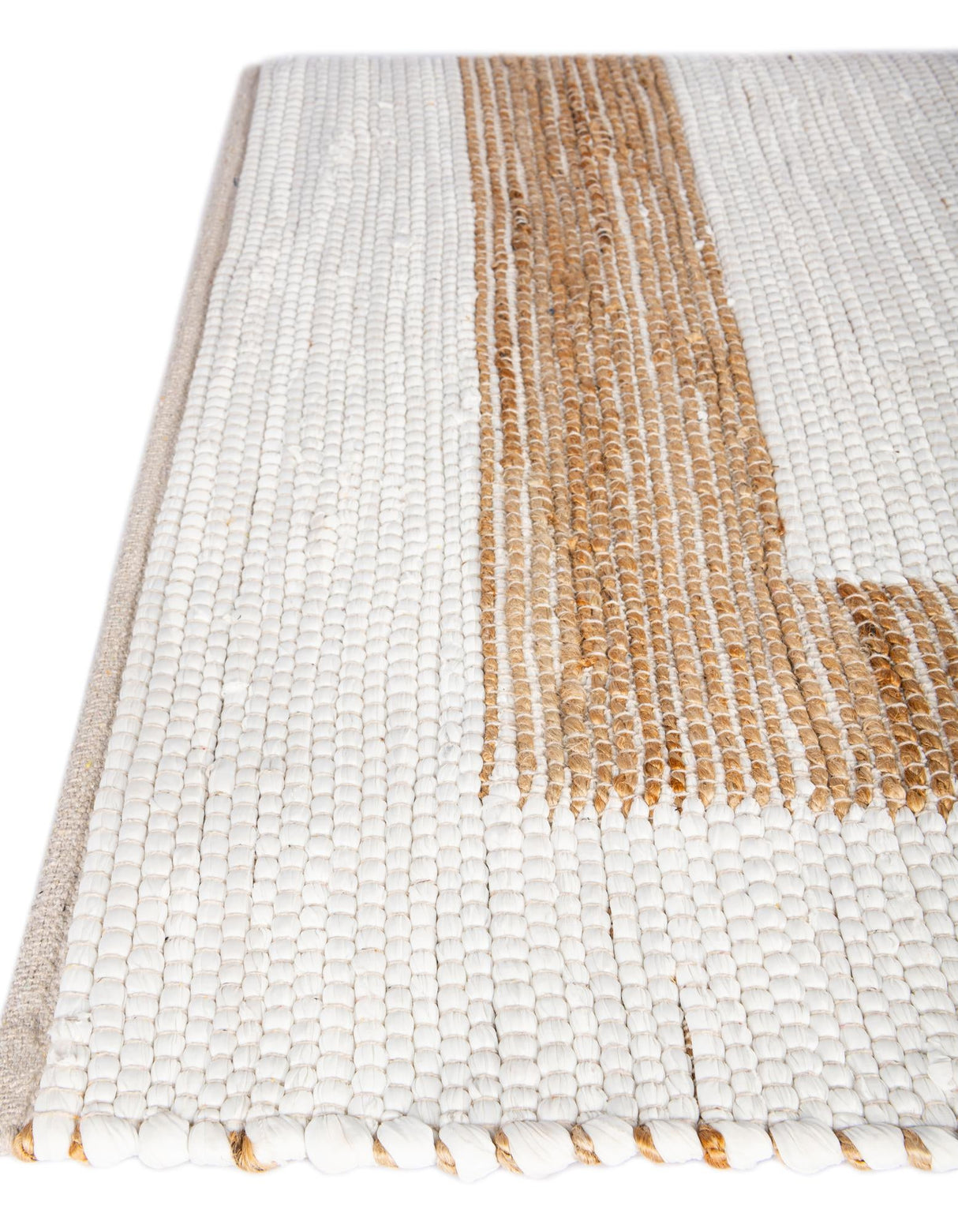 Hand Woven Chindi Jute Table Runner Rug