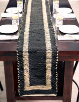 Hand Woven Chindi Jute Table Runner Rug