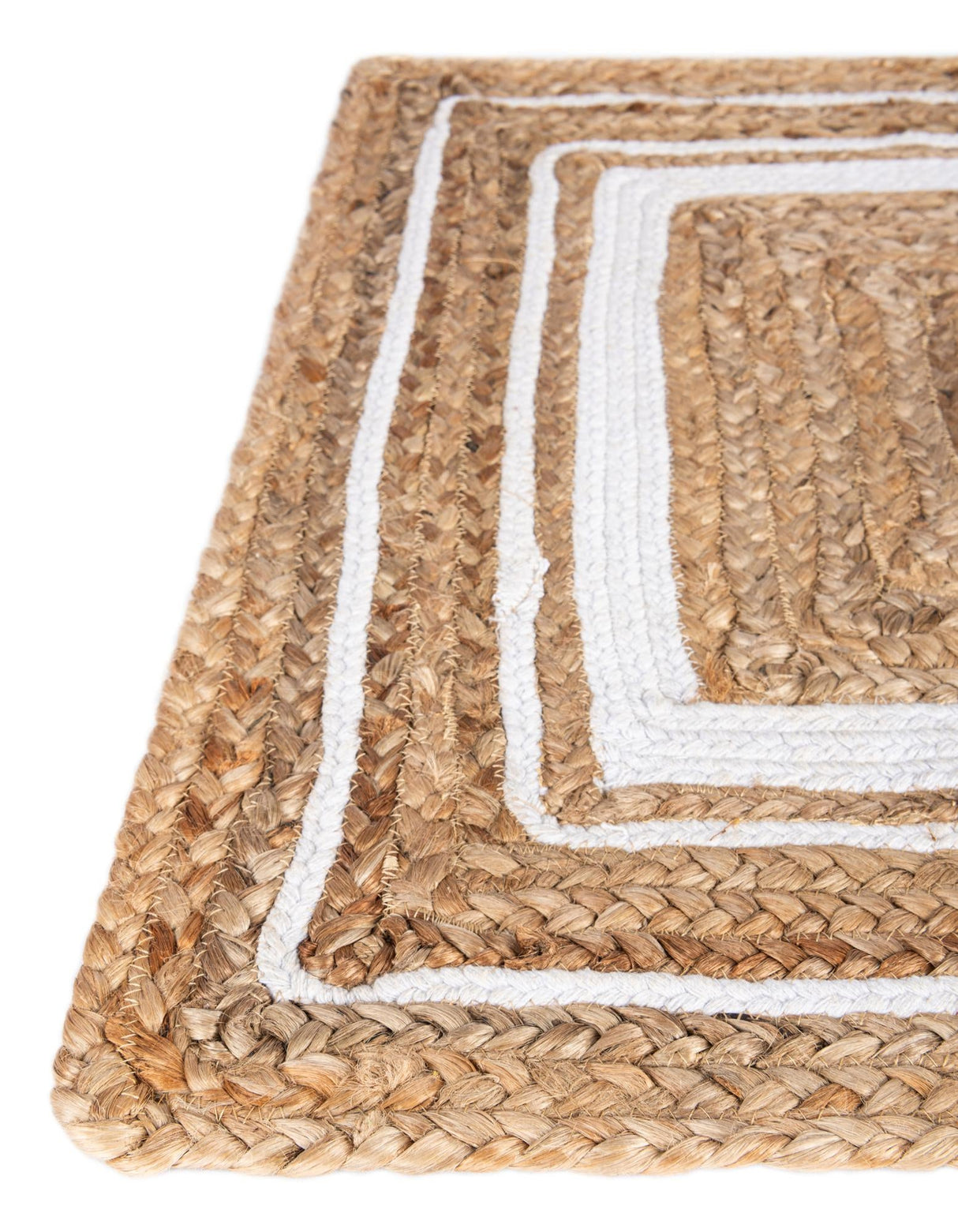 Handcrafted Indian Jute Rug , Hand Braided Jute Table Runner Rug