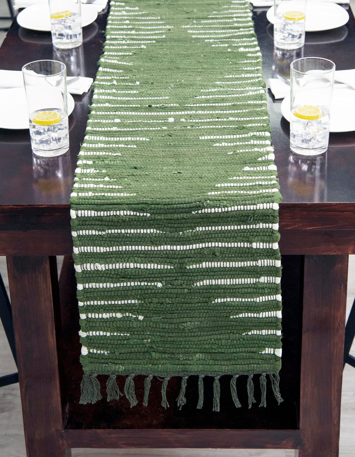 Hand Woven Chindi Cotton Table Runner