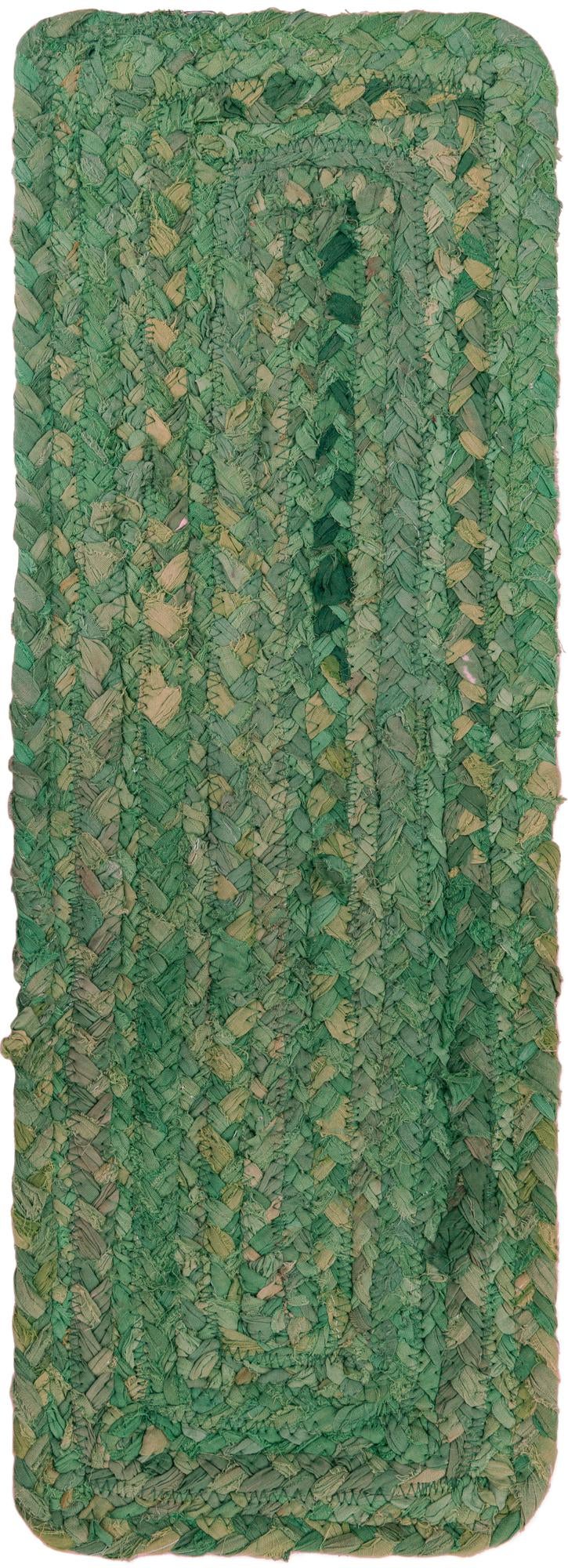 0' 9 x 2' 6 Hand Braided Chindi Stair Rug,Indoor-outdoor stair Tread Rugs