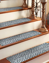 0' 9 x 2' 6 Hand Braided Chindi Stair Rug,Indoor-outdoor stair Tread Rugs