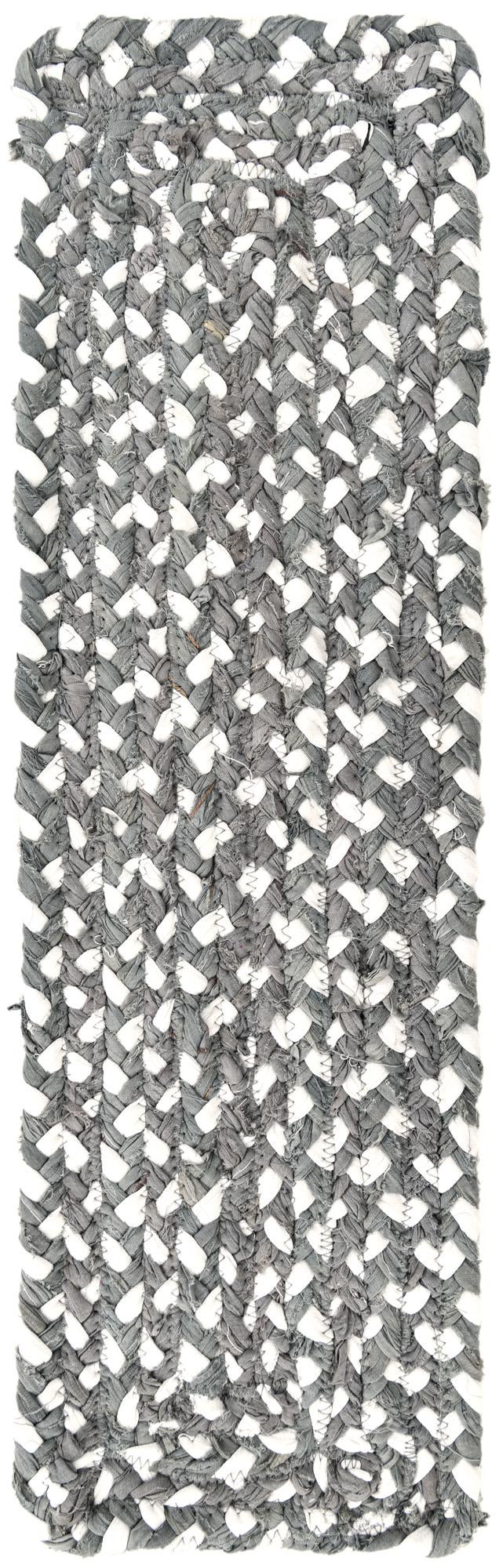 0' 9 x 2' 6 Hand Braided Chindi Stair Rug,Indoor-outdoor stair Tread Rugs